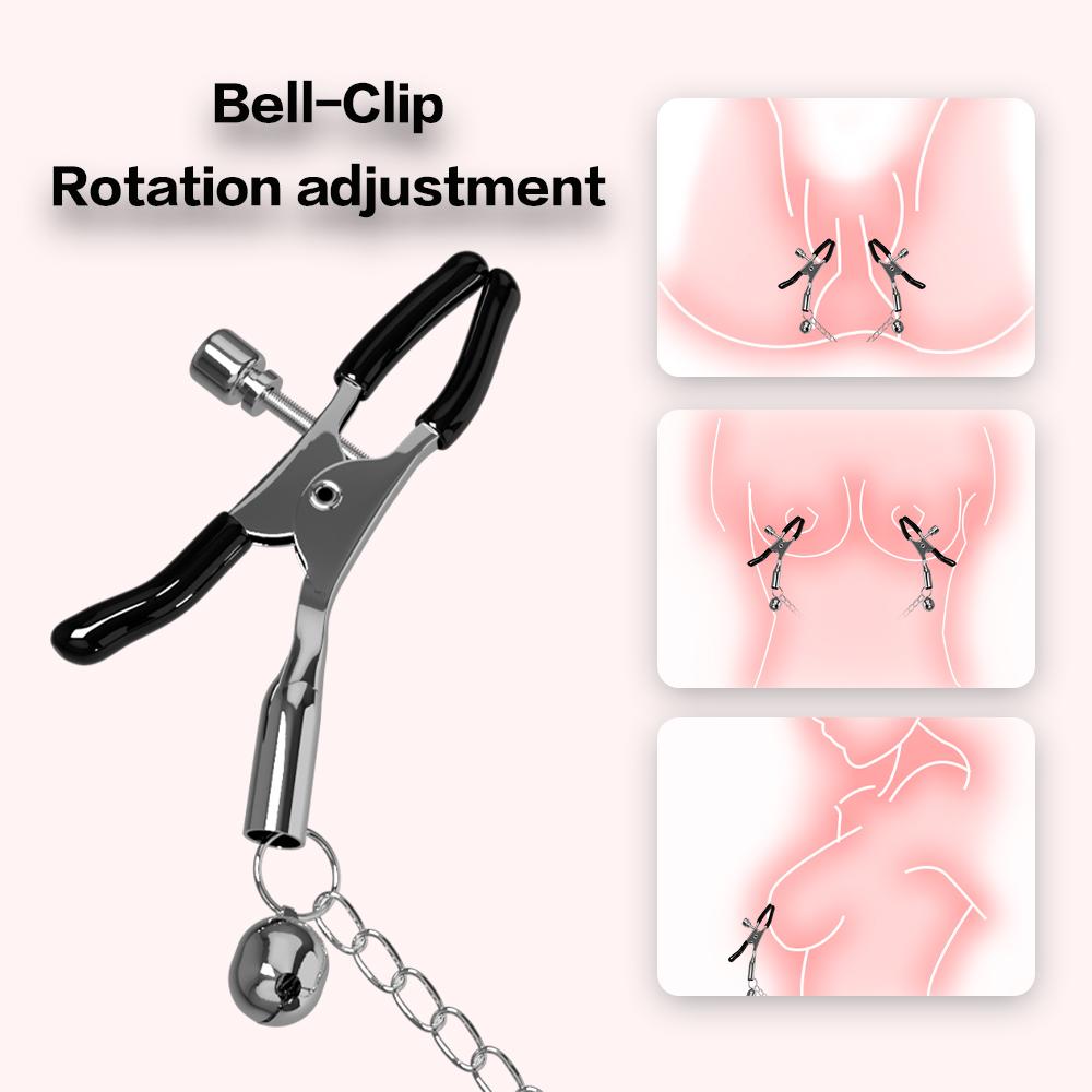 Linked Body Clamps with Breast&Sensory Stimulation-Adult Sensory Toy for Women, Nipple&Body Play Kit