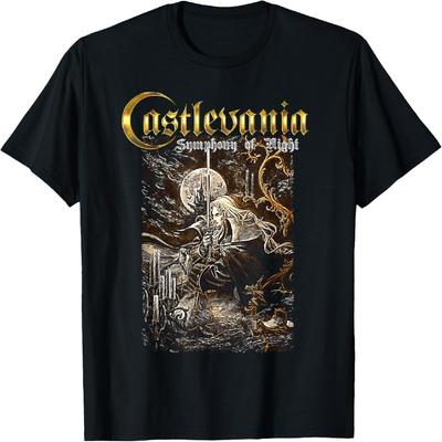 Castlevania Symphony of The Night Ort Zabawne Unisex Koszulki z Krótkim Rękawem Czarne