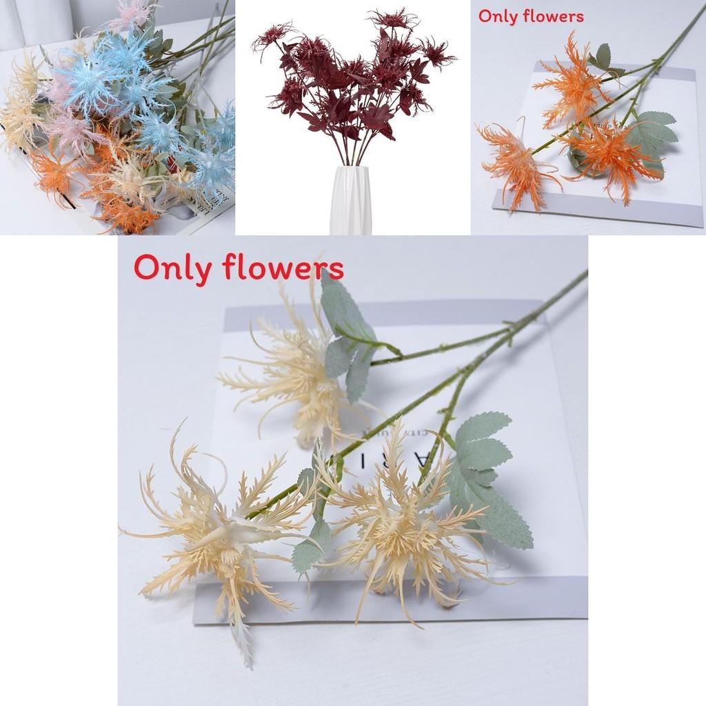 Faux Eryngium Foetidum Branches Craft Material For Wedding Scenes And Outdoor Displays