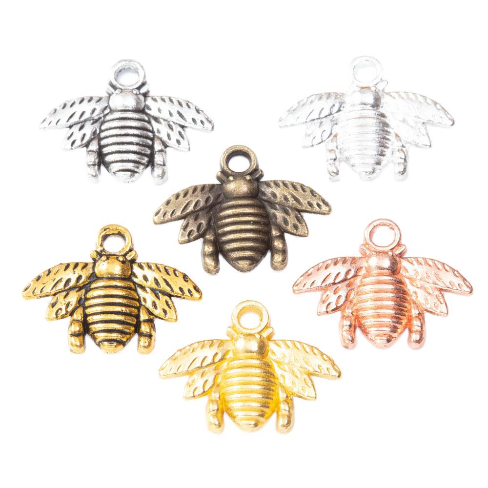 Vintage Bee Charm Pendants DIY Jewelry Accessories for Necklace Making