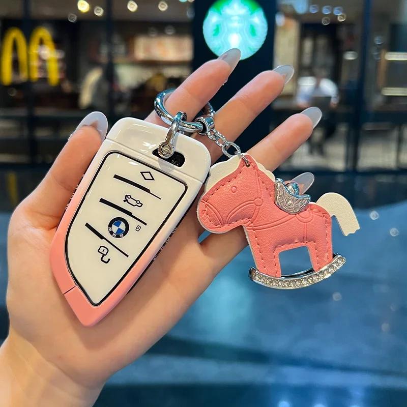 Remote Car Key Cover Keychain Key Case For BMW X1 X3 X4 X5 X6 Series 1 2 3 5 7 G20 G02 G05 G31 G23 F34 F15 F40 IX3 xs9