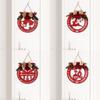Christmas Colorful Wooden Door Hang Tags With Bells And Reindeer For Joyful Celebrations