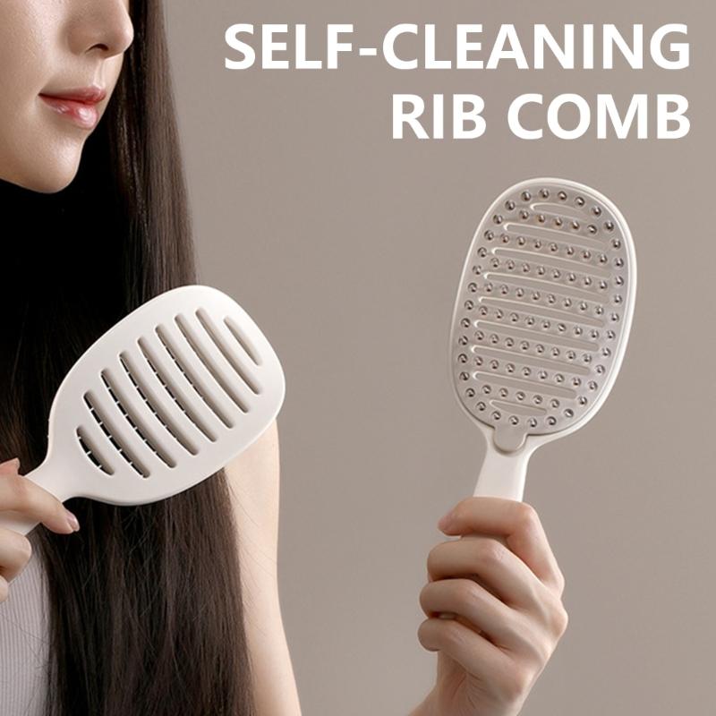 Ergonomic Detangle Hairbrush With Soft Bristles And Ventilation Hairdressing Tool Styling Comb For Faster Drying