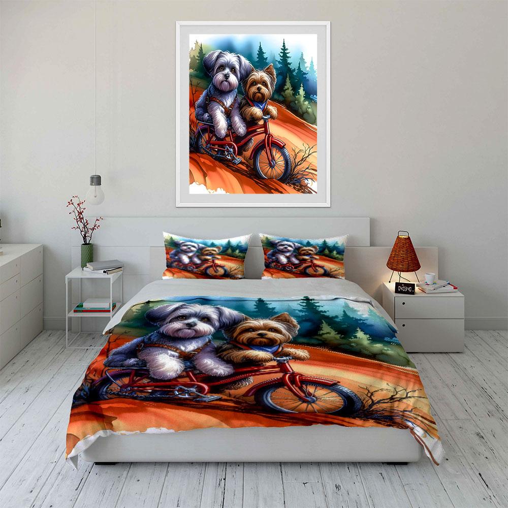 "Furry friends' joyful journey" Bedding sets Duvet covers Pillowcases(1* Duvet Cover 2* Pillowcases without duvet insert)