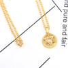 Alloy Round Hexagram Necklace Gold Color Sweater Chain Stylish Ornament Festival Birthday Gift