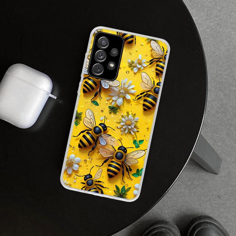 Bee Keeping Honey Animal Phone Case Cover for Samsung Galaxy A12 A22 A32 A52 A72 A02S A51 A50S A31 A20S A10S Note 20 Ultra 10 Pl