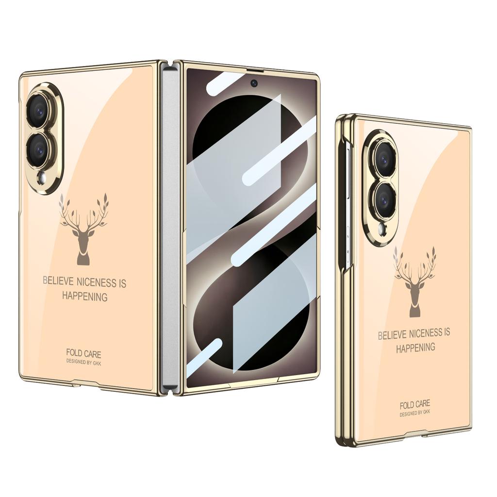 Luxus Galvanisiert Bemaltes Glas Case für Samsung Galaxy Z Fold 8 Ultra Äußerer Bildschirm Glas Schutzhülle für Galaxy Z Fold7 Hülle