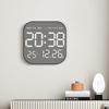 Brushed Metal Multifunctional LED Alarm Wall Clock