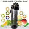 650ml/22oz Portable Sports Water Bottle With 7 Flavour Pods Scented Leakproof Water Bottle With Straw For Gym Outdoor Activities