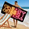 Cats and Games 2D Flat Print Beach Towel, Large Soft Quick Dry Towel for Beach Camping Swimming.MSTJ0918422