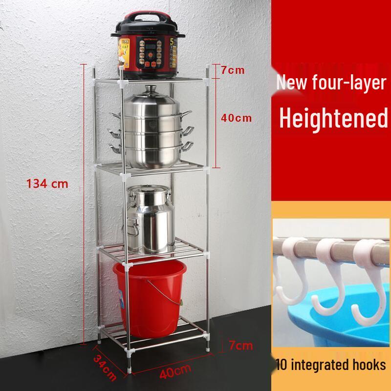 Multi-layer Stainless Steel Bathroom and Kitchen Storage Rack