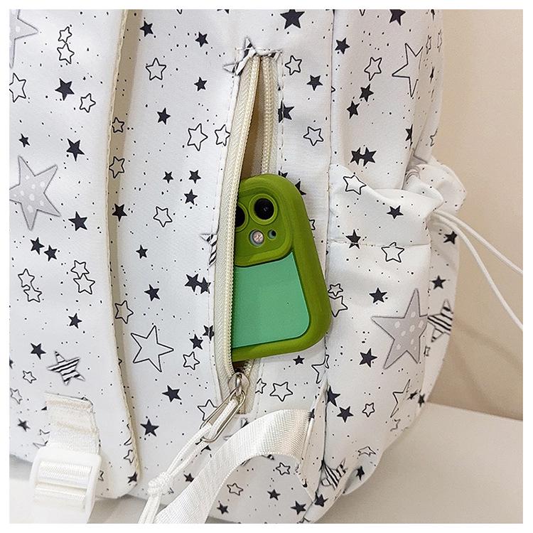 Hochwertiger, leichter, bonbonfarbener Outdoor-Rucksack - Großes Fassungsvermögen, niedliches Stern-Design