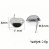 20/30Pcs Stainless Steel Earring Base Geometric Leaves Earrings Stud with Hole Connectors for DIY Jewelry Making Accessories