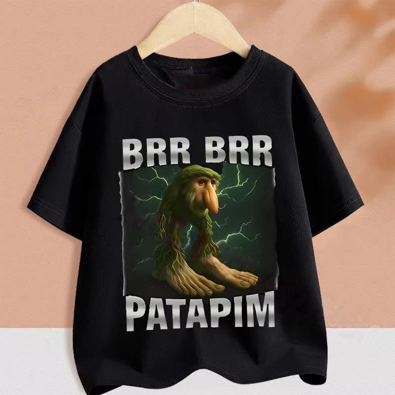 Kids Clothes Funny Italian Brainrot Children's T Shirt Cartoon Graphics Casual Vintage Boys Girls Short Sleeve Tee Top
