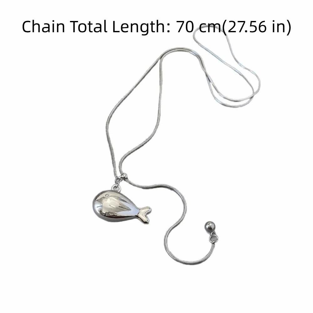 Silver Adjustable Sweater Chain Elegant Charm Jewelry Accessory Gift Fashion
