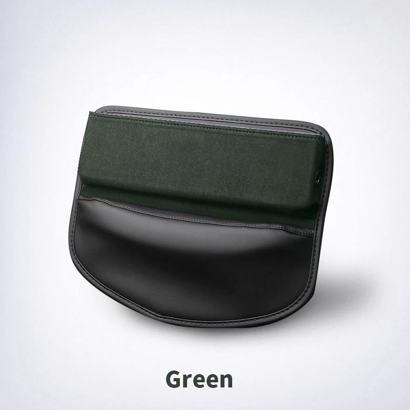 Multifunction Seat Gap Storage Bag For Car Seat Gap Filler PU Leather Car Interior Crevice Organizers Box Retrofit Accessories Green 1pcs