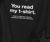 Przeczytałeś mój T-shirt, to wystarczająca interakcja społeczna na jeden dzień zabawny T-shirt