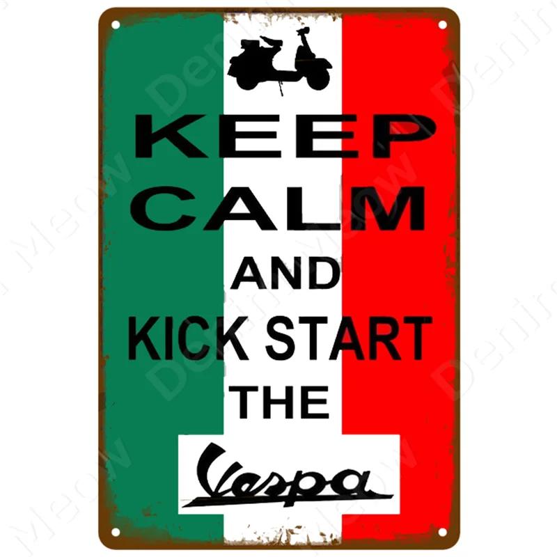 Vespa Parking Only Vintage Metal Tin Sign Home Cafe Garage Motorcycle Billboard Wall Art Poster Plate Club Decoration ZSS81