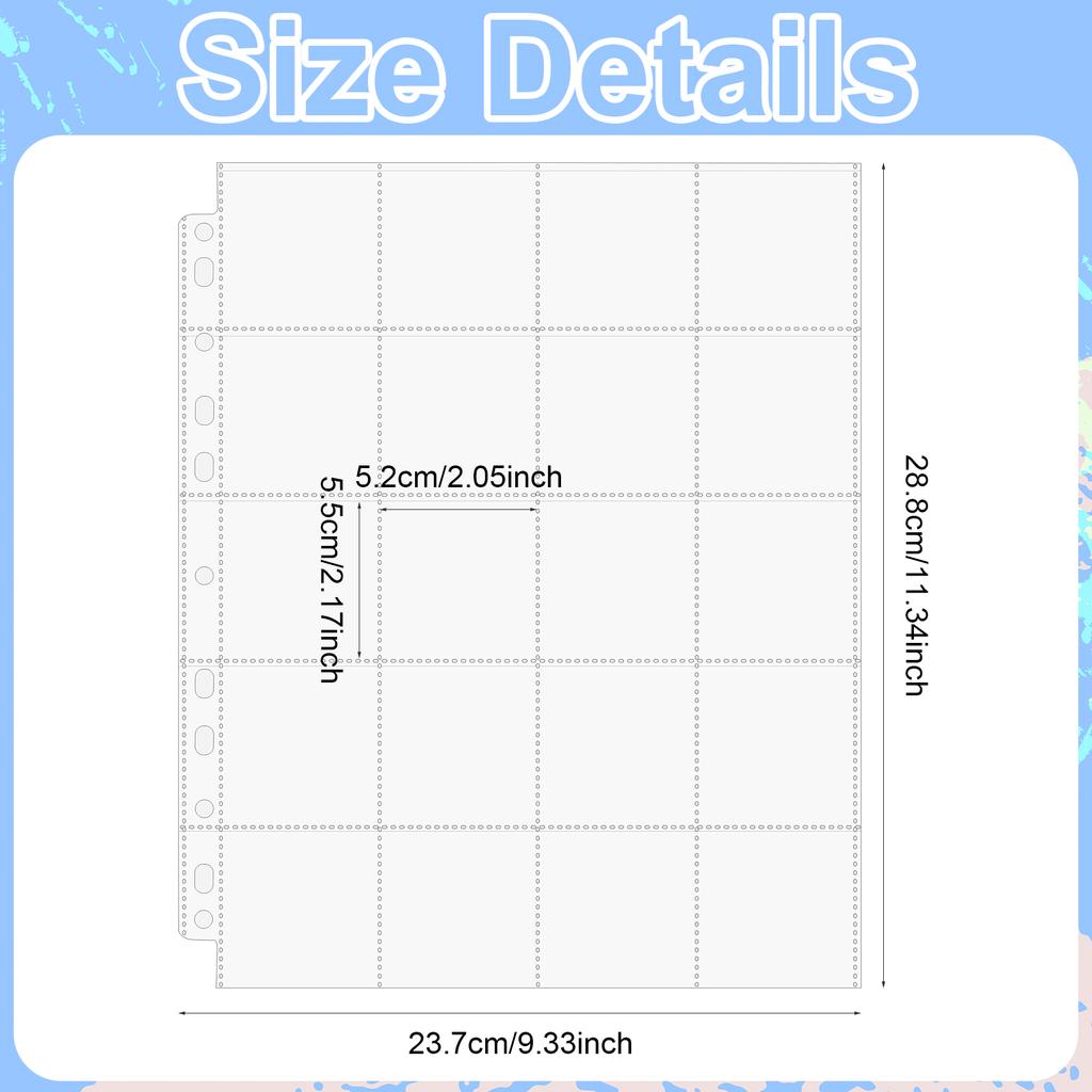 90 Pack Protective Photo Slide Pages, Top Loading, Holds 20 35Mm Slides And 1000 2 X 2 Inch Photos, Clear Archival Slide Storage