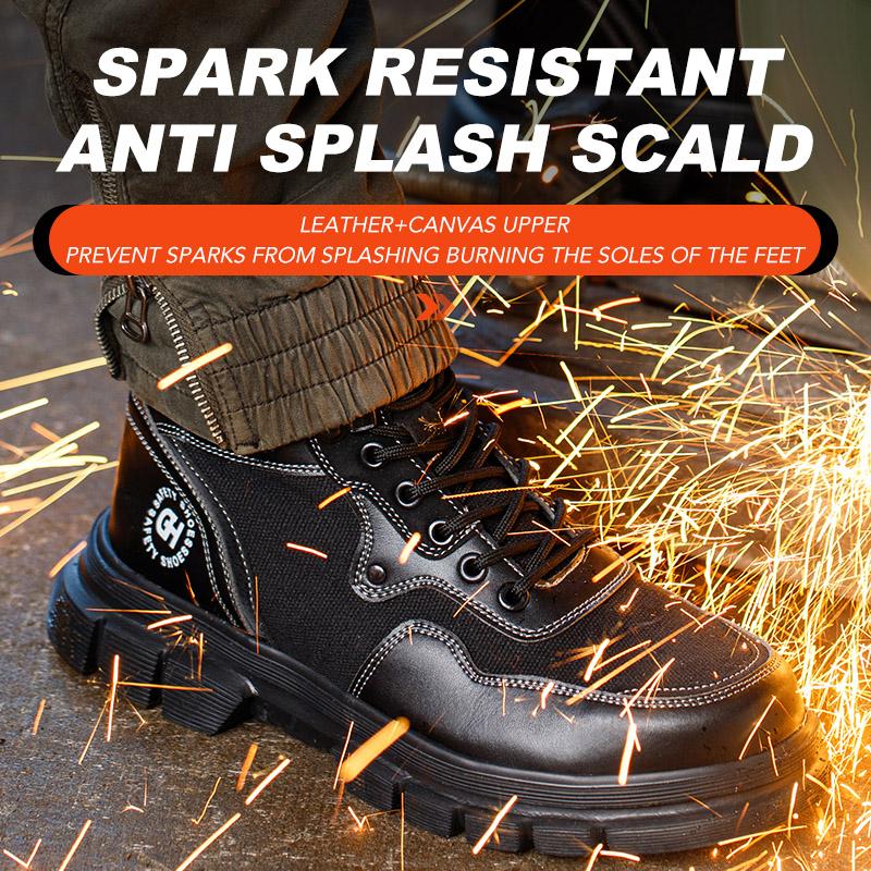 Fashion Work Safety Shoes Men Anti Smashing And Anti Piercing Indestructible Shoes Anti Scalding Work Shoes Steel Toe Sneakers