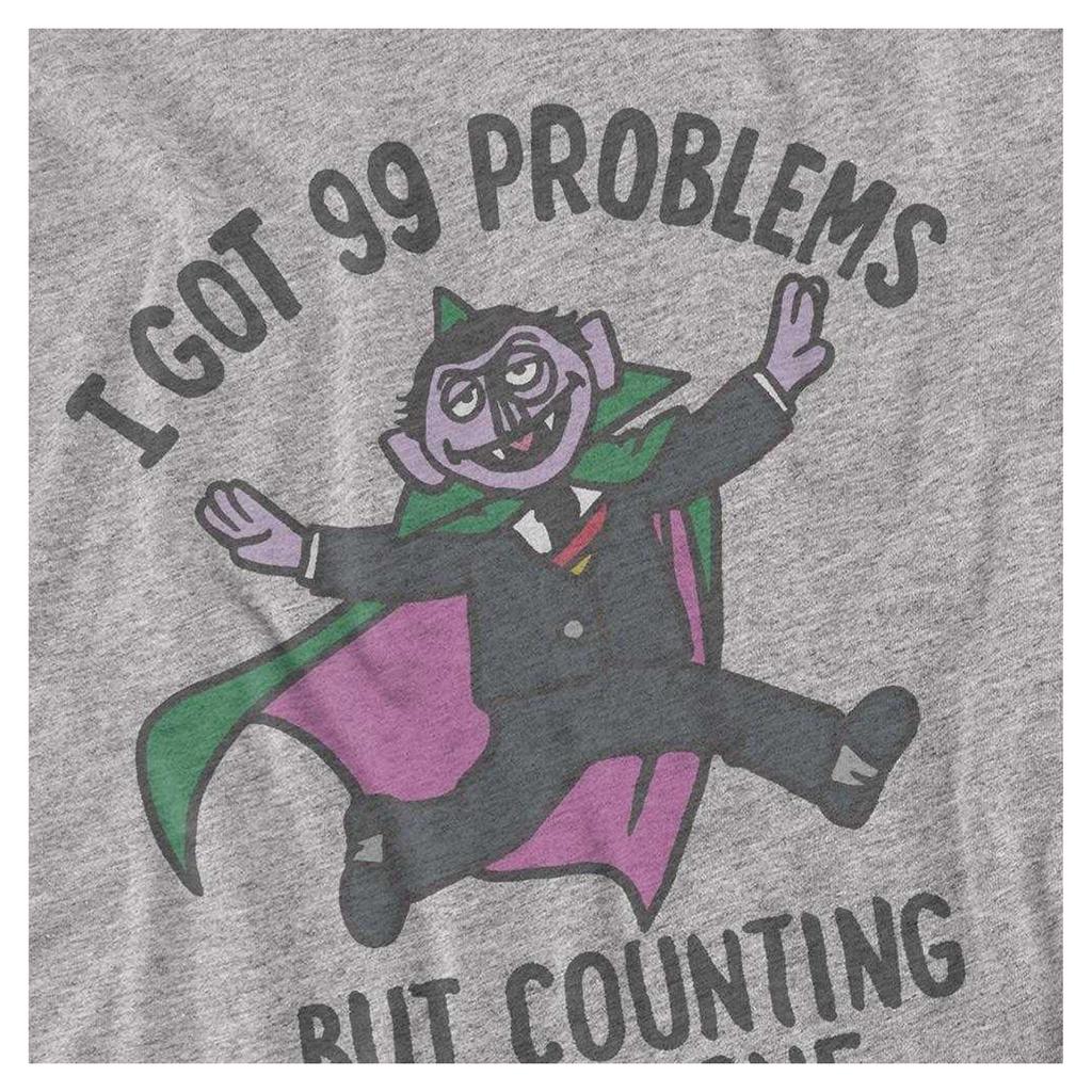 Sesame Street Unisex Adult Problems Heather Long-Sleeved T-Shirt