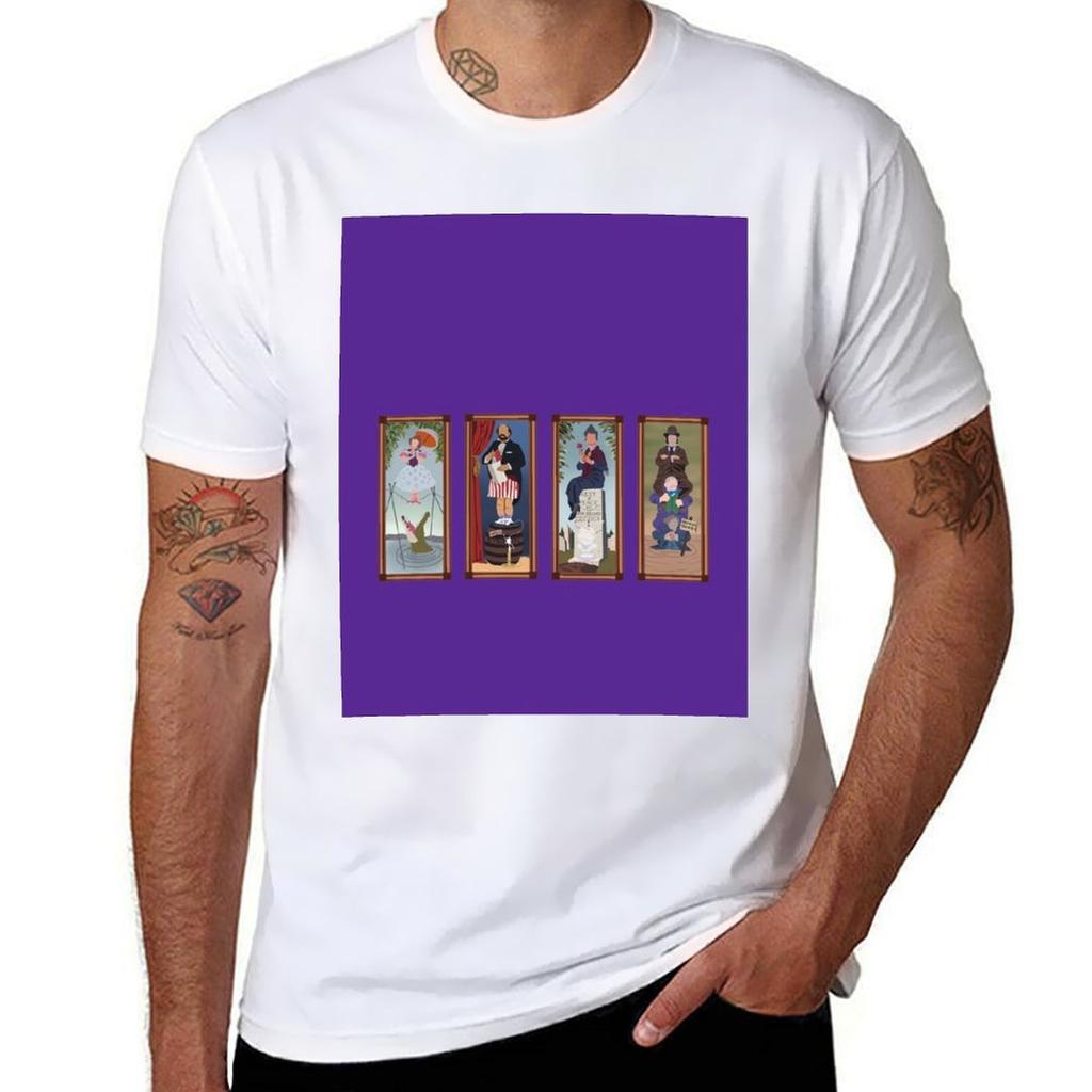 Minimalist Haunted Unisexsion Stretching Room Portraits Tshirt Quick Dry Training Short Sleeve Tee