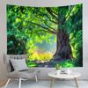 Autumn Forest Tapestry Red Fallen Leaves Tapestry Natural Scenery Tapestry Home Living Room Bedroom Dorm Decor Background Cloth