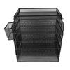 5 Tray Paper Organizer 5 Tier Letter Storage Mesh Desk File Sorter with Top Box Pen Container for