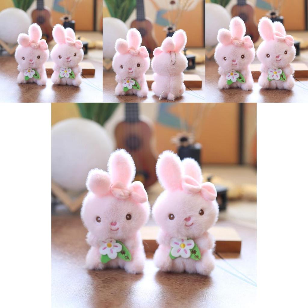 Cute Pink Rabbit Plush Doll For Bags And Gift Accessories
