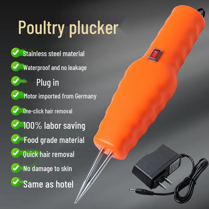 Waterproof Electric Poultry Feather Plucker - Handheld & Rechargeable for Chickens, Ducks, Geese