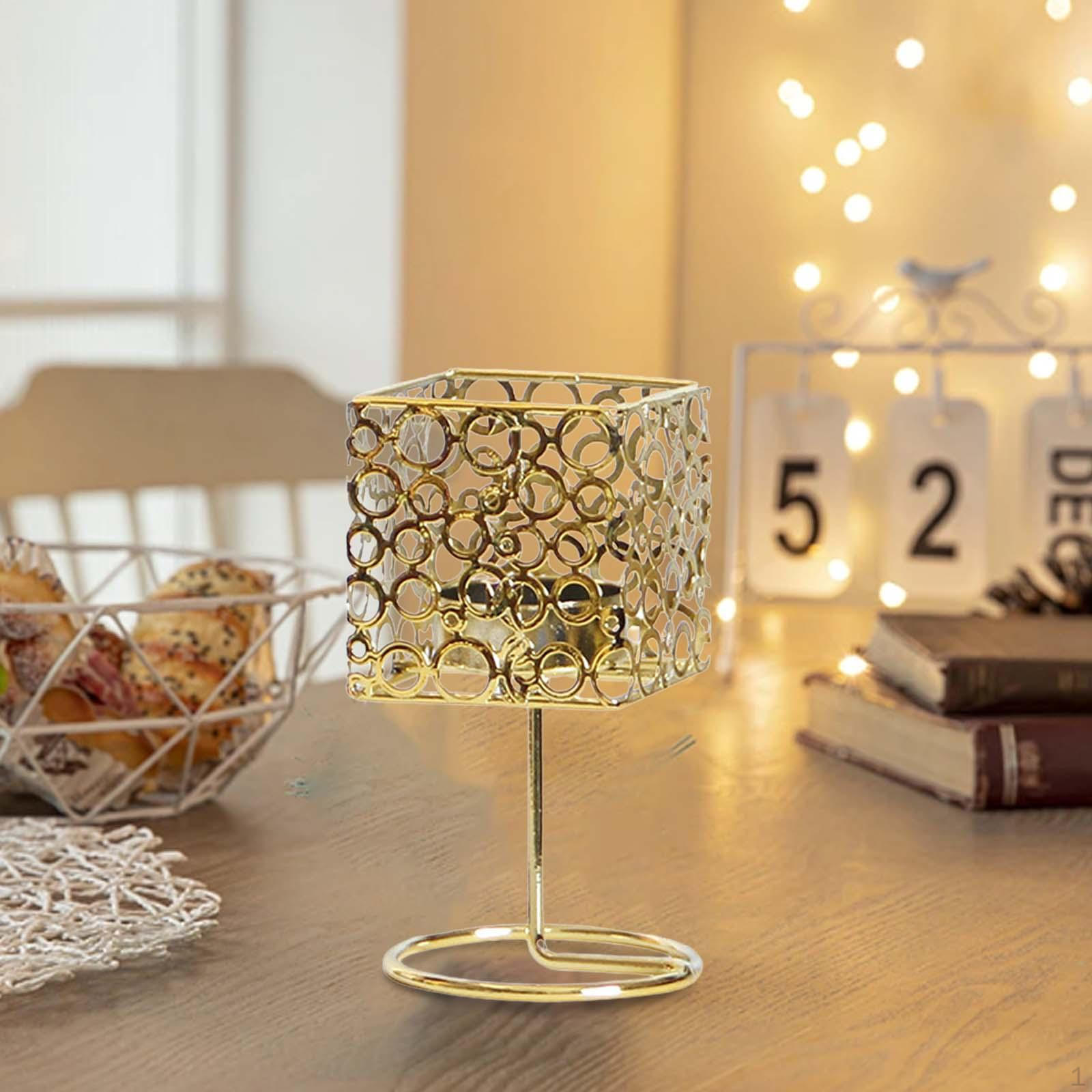 

Tea Light Candle Holder Candelabra Candlestick European Stand Candleholder for Table золотий