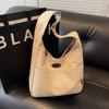 New Shoulder Women's Bag Solid Color Simple Large Capacity Bag Trendy Fashion Work Commuter Handbag