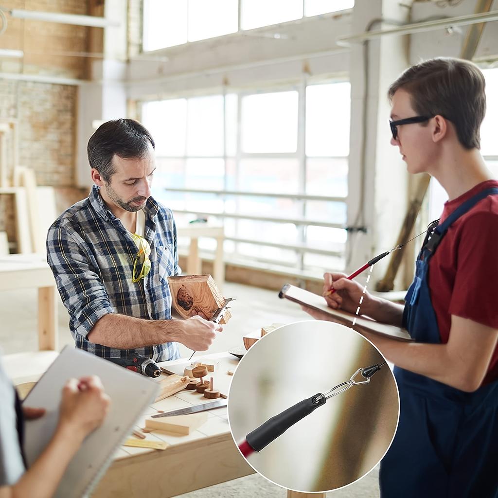 Multicolor Zinc Alloy High Resilience Solid Color Keychain Badge Holder with Pen Sleeve Retractable Easy Pull Buckle