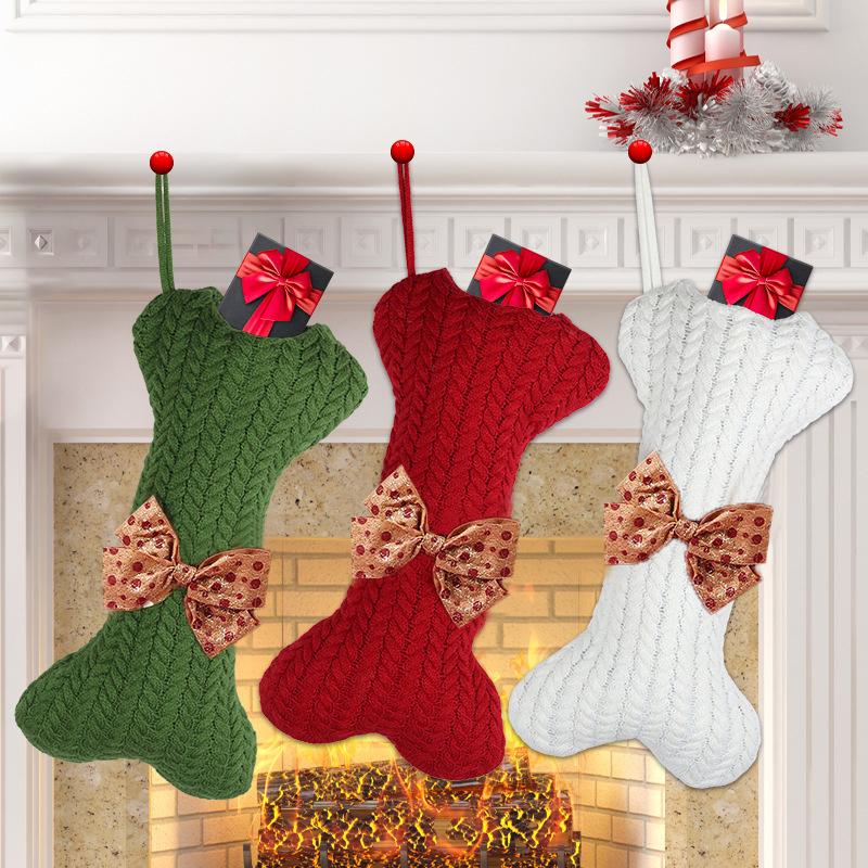 New Arrivals Gift Bags Christmas Large Gift Bags Festive Vibes Knitted Wool Hanging Decorations