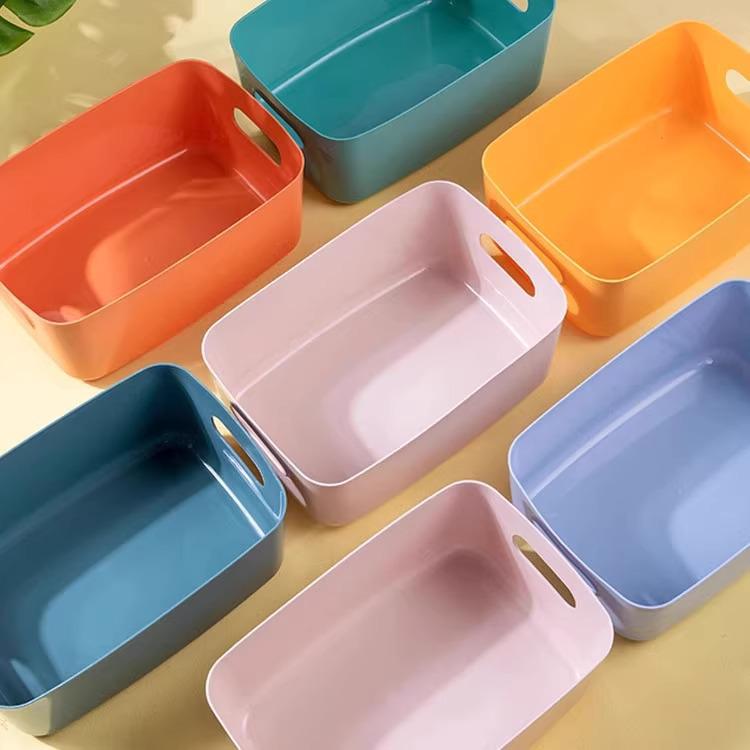Rectangular Plastic Storage Organizer: Desktop, Kitchen, Cosmetics, Snack, and Drawer Box