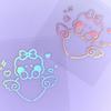 BT21 minini RIBBONED U Hologram Medium Sticker