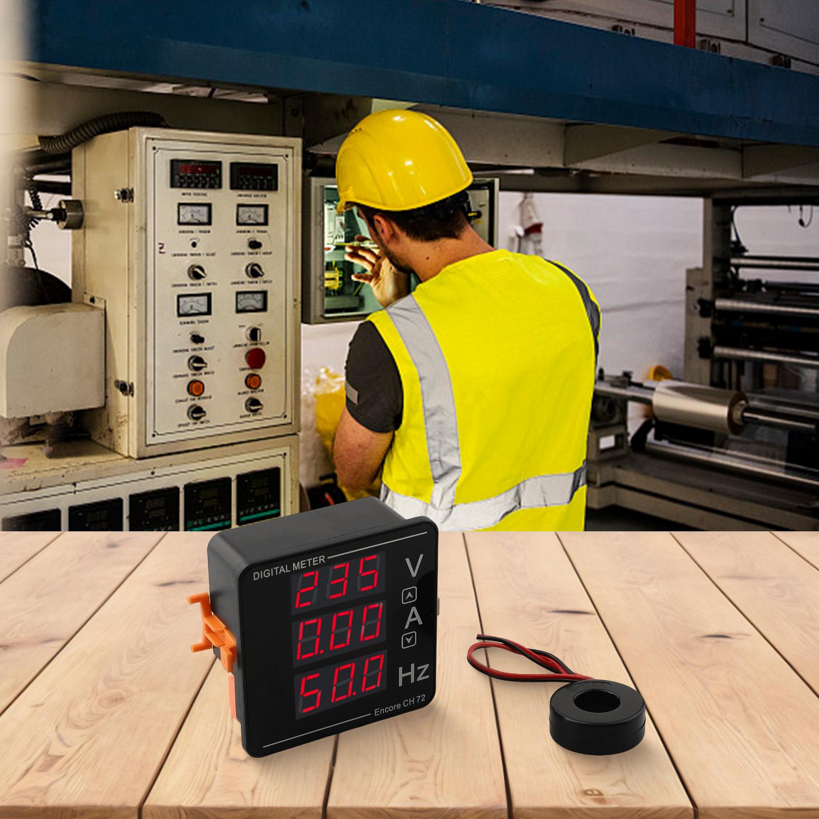 

Sleek Digital Meter for Real time Monitoring of AC Voltage (50 500V) Current (0 120A) and Frequency (10 99 9Hz) China Mainland