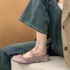 French Silver Casual Style Square Head Single Shoes Fairy Shoes 2025 New Spring Skirt Fashion Mary Jane Shoes