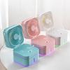 3 In 1 Fan Humidifier USB Mute Small Fan Table Portable Fan Glowing Air Cooling Folding Humidifier