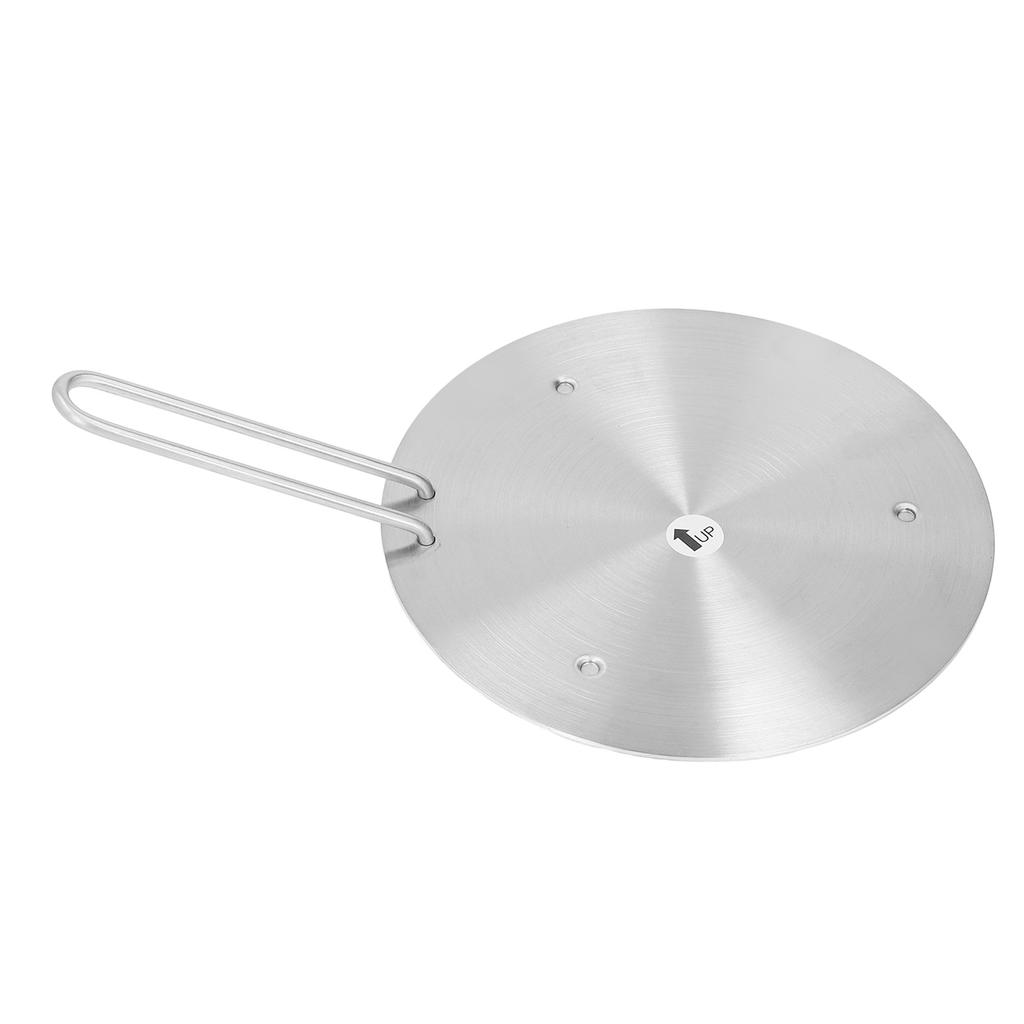 Heat Diffuser Stainless Steel Induction Cooker Diffuser Plate with Handle for Kitchen 21.5cm/8.46in