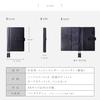 [BLUE SINCERE] A6 Size Notebook Cover, Genuine Leather, Holds 2 Books, Pen Holder, Pocket, Cards, Sticky Notes, Business Cards, Bookmark Included / NC