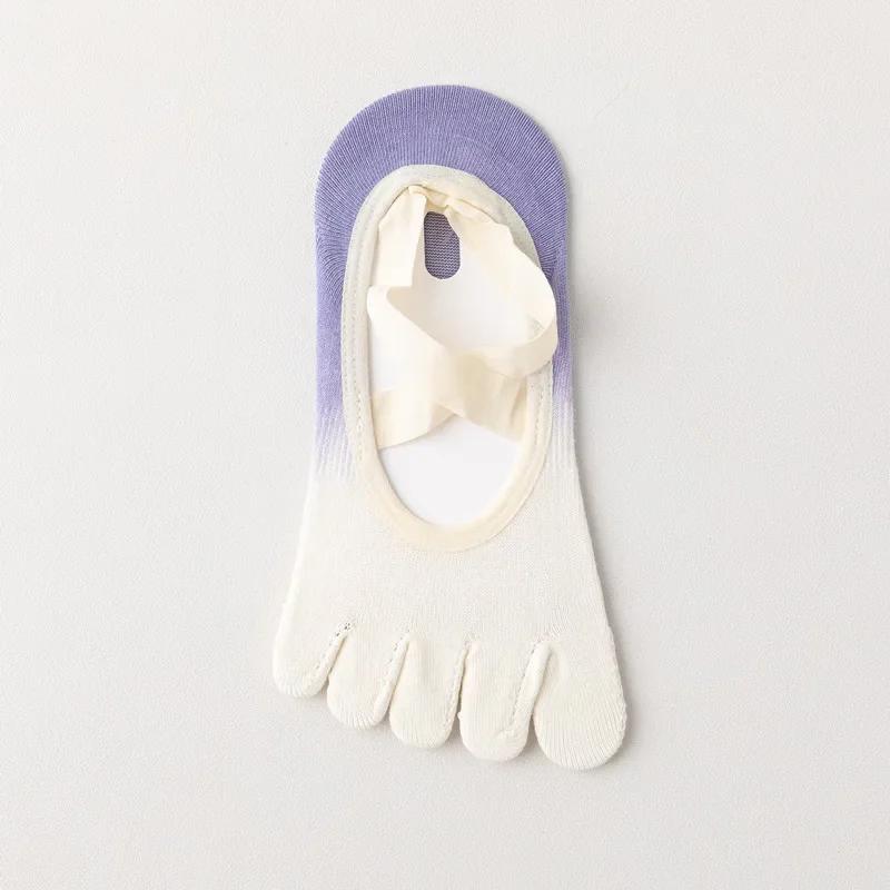 Five-finger Yoga Socks Backless Breathable Bandage Ballet Pilates Socks Women Professional Silicone Non-slip Dance Sports Socks