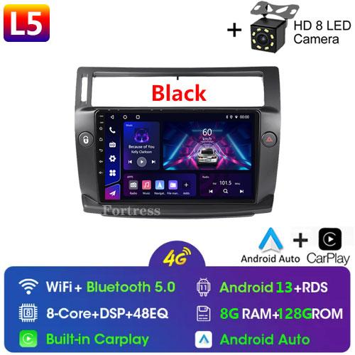 Android 14 Car Radio for Citroen C4 C-Triomphe C-Quatre 2004-2009 Multimedia Video Player Navigation GPS Carplay 4G QLED Screen