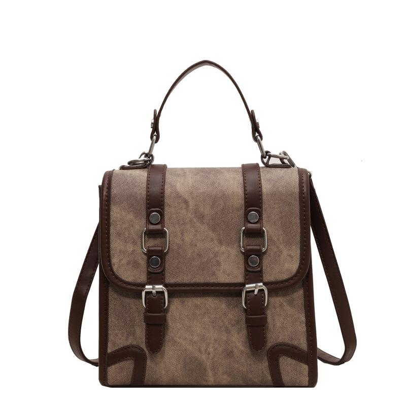 

Рюкзак в британском студенческом стиле, женский, новый трендовый ретро рюкзак на осень и зиму, универсальная сумка темно-коричневого