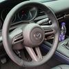 Handgenähtes schwarzes Leder Lenkradbezug für Mazda 3 Axela CX-30 MX-30 Autozubehör