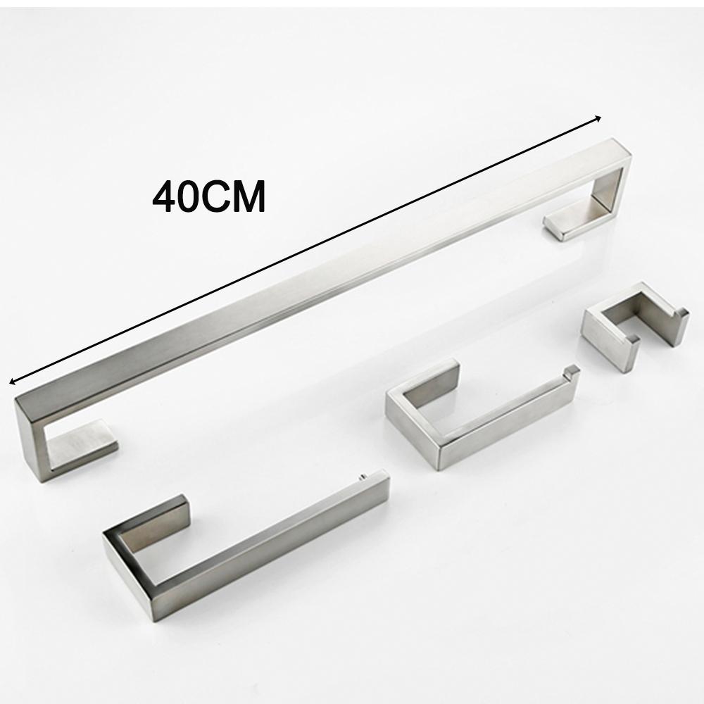 Bathroom Accessories Set Toilet Roll Paper Towel Holder Hook Bar Stainless Steel Bedroom Wall Mounted Kitchen Bath Hardware Kit