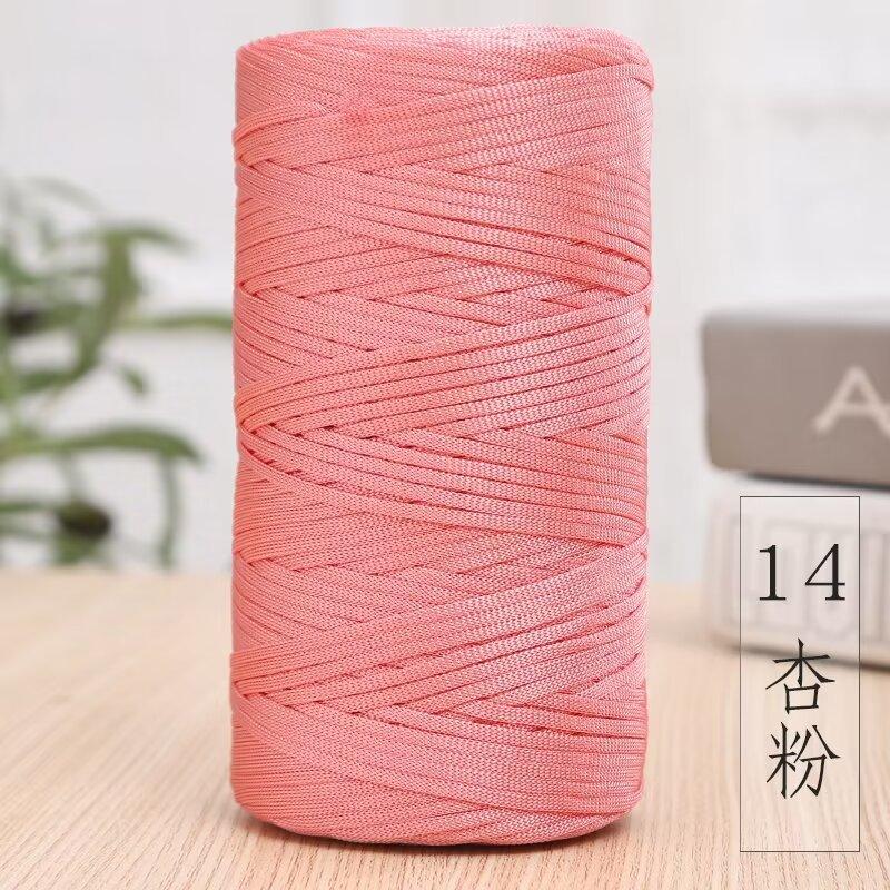 Mercerized Cotton And Linen Flat Belt Thread Light Body Ice Silk Thread Hand Crocheted Diy Hook Bag Hat Seat Cushion Hollow Thread