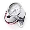 Universal Motorcycle Mechanical Dual Odometer Speedometer Gauge Speed Line Interface Metal Chrome for Harley Bobber Chopper Cafe