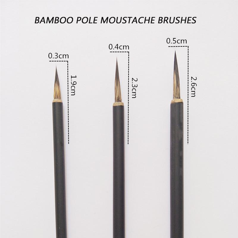 

3 шт./компл., кисти для рисования с волосами ласки, крысиными усами, тщательная живопись, акварель, ручная рисованная ручка, сухожилие листьев, белая тонкая линия, кисть для рисования деталей