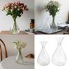 Minimalist Clear Glass Vases for Home Decors Ribbed Flower Pot for Living Room Kitchen Bathroom Wedding Table Centerpieces